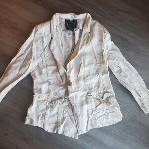 Women's Linen Cream Blazer